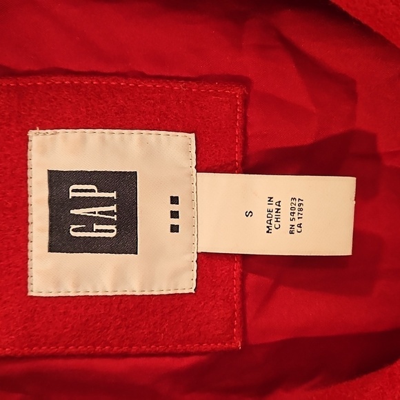 💕GAP💕 Cropped Length Pea Coat ~ Red Small - Picture 9 of 15
